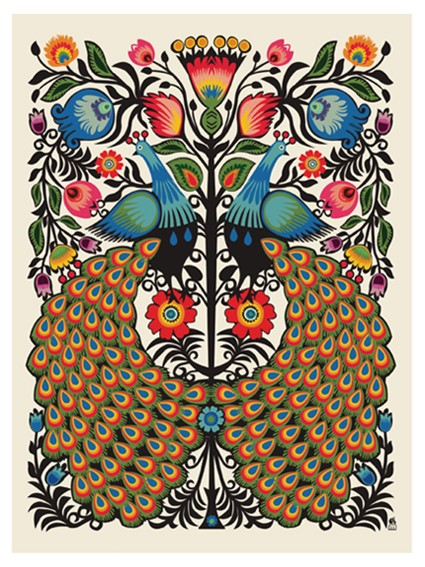 Peacocks Greeting Card