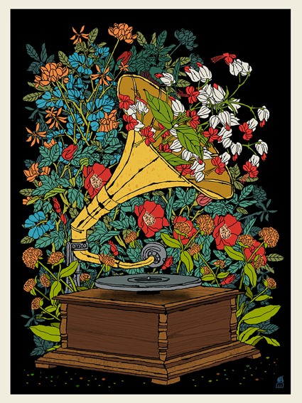 FLORAL GRAM0PHONE