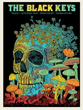 BLACK KEYS Shroom Skull