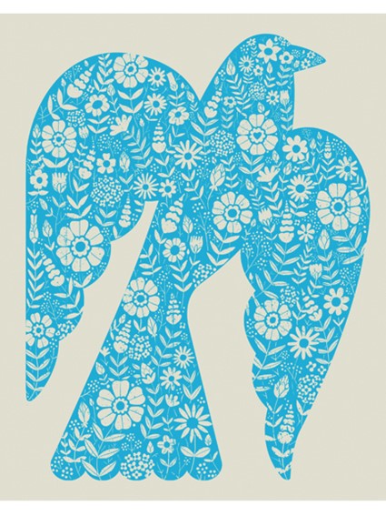 FLORAL BLUE BIRD
