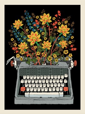 Floral Typewriter