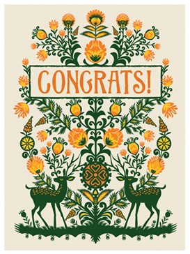 Congrats Deers Greeting Card