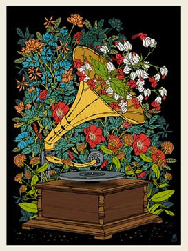 FLORAL GRAM0PHONE